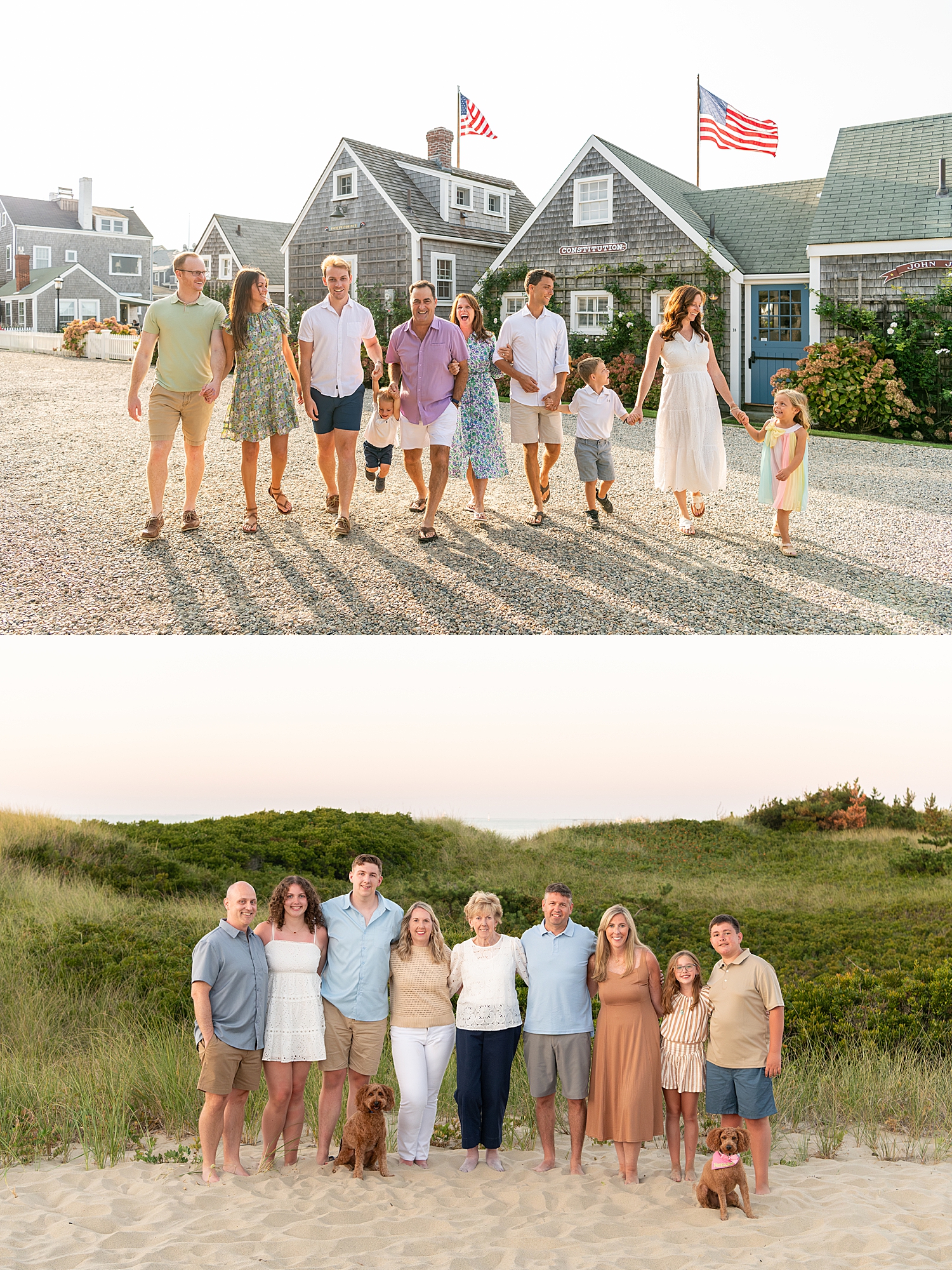 generational family walking together for family session on your vacation