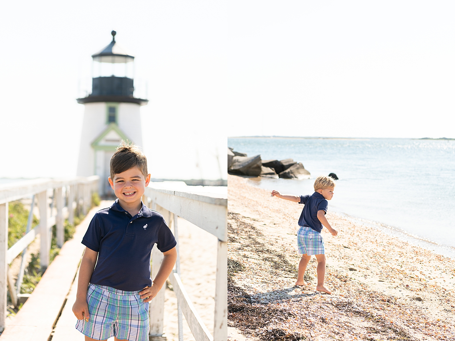 two toddler boys by the ocean for family of five session