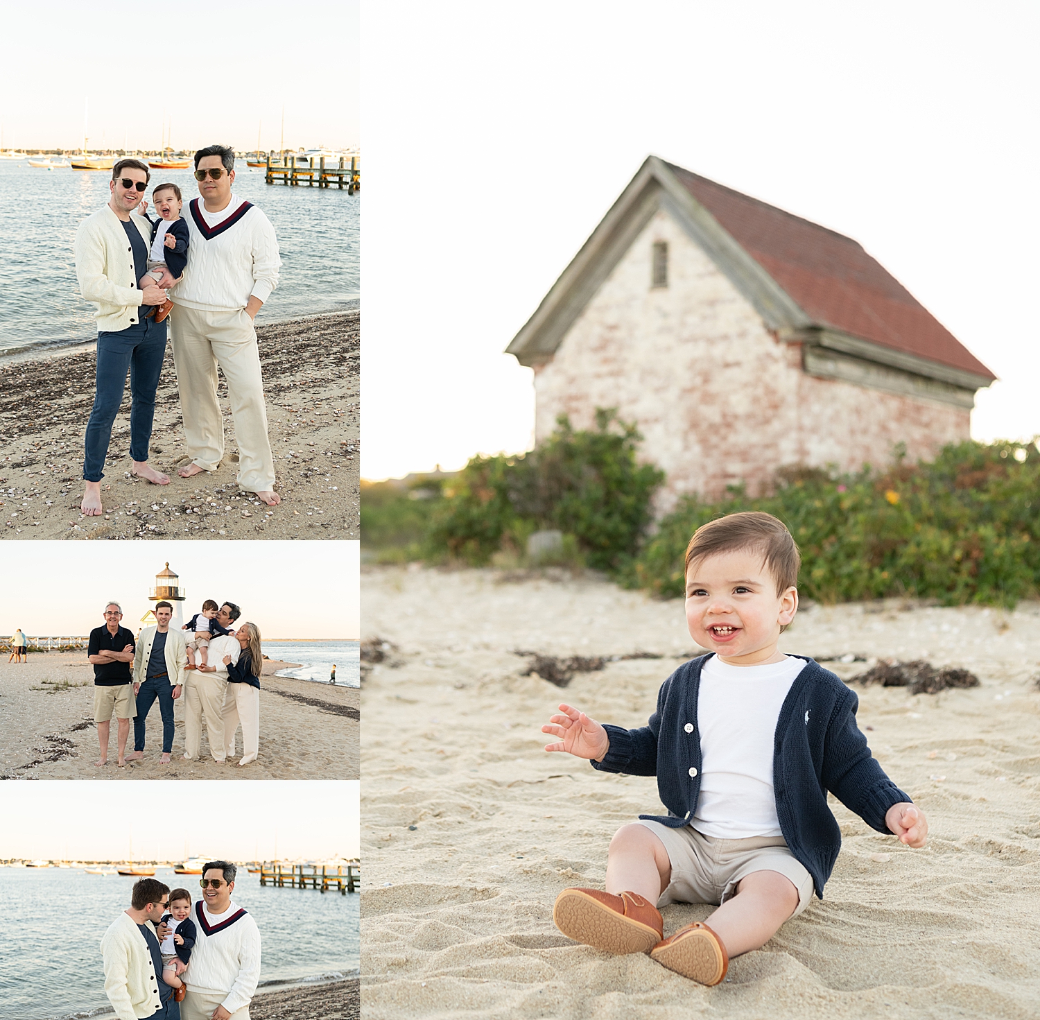 small baby sits in the sand for bday session by Rachel Elizabeth Photography